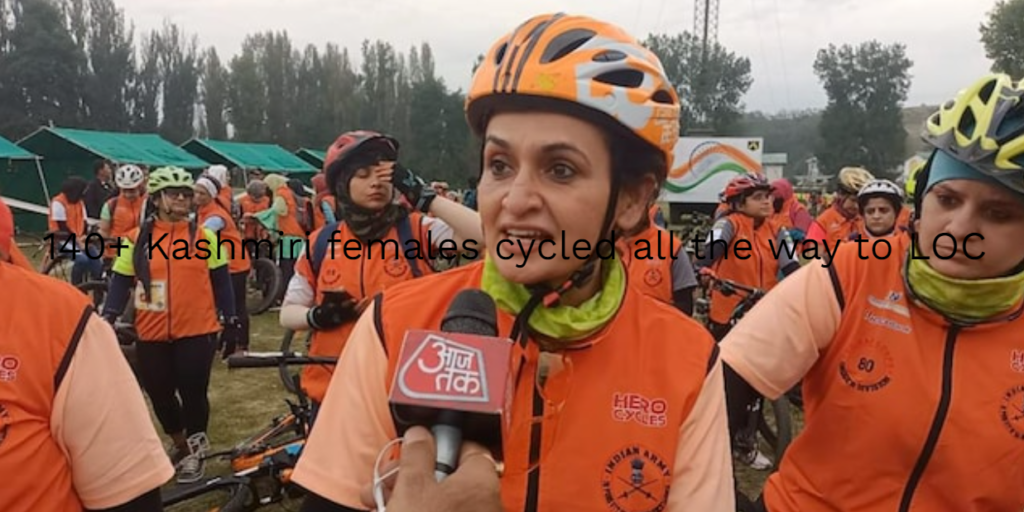 140+ women cycled to boost the spirit of women empowerment.