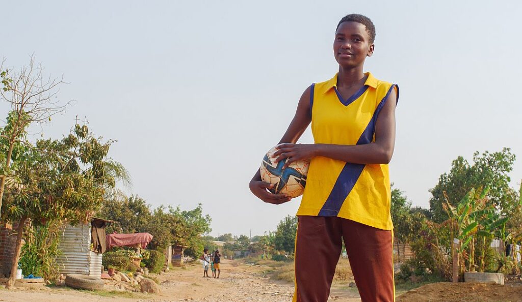 15-year-old Ruth James is a member of YASD football team in Harare, ZimbabweTinashe Ziswa