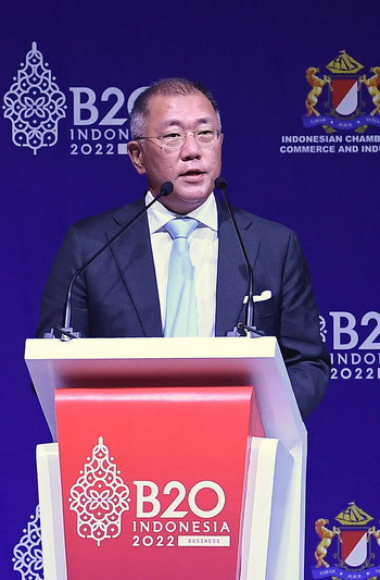 Hyundai Motor Group Executive Chair Urges Bold Action on Climate Change and Energy Poverty at B20 Summit Indonesia 2022