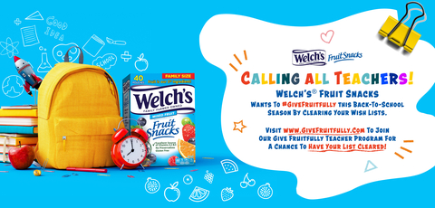 Welch's® Fruit Snacks Launches New Give Fruitfully Corporate Social Responsibility Platform